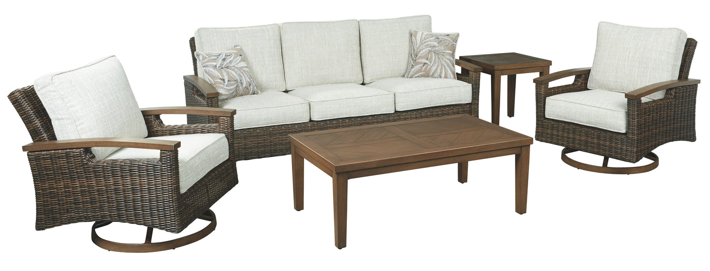 Paradise Trail - Medium Brown - Sofa with Cushion