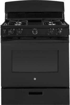 GE 30 Inch Freestanding Gas Range Black