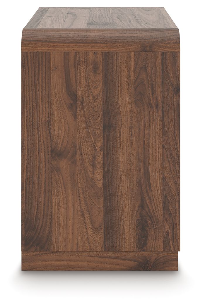 Fortlorn - Two Drawer Night Stand - Walnut Brown