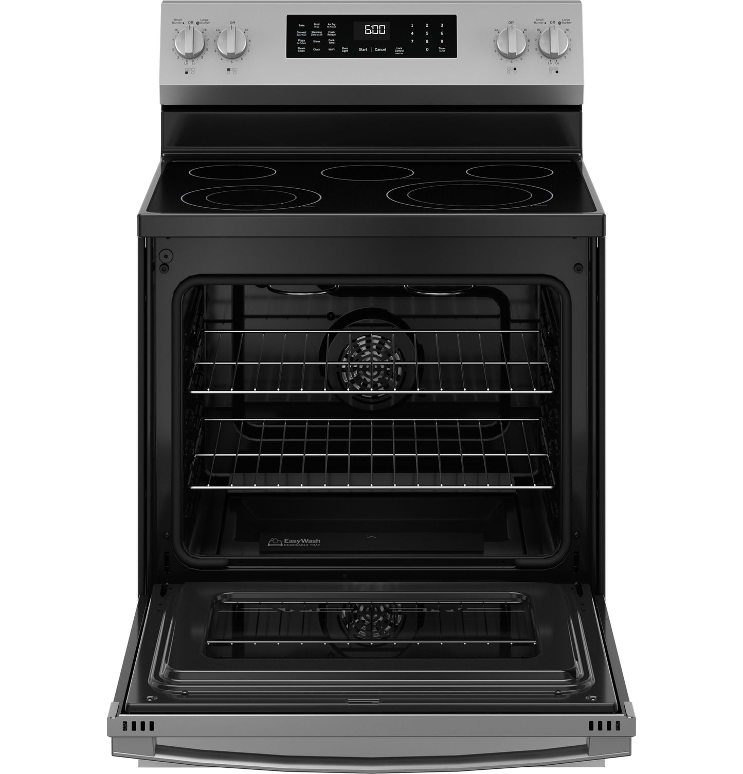 GE 30" Freestanding Electric Range, 5 Burners - Stainless Steel