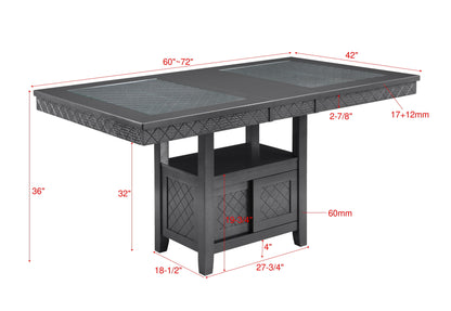 Bankston - Counter Height Dining Table - Zinc