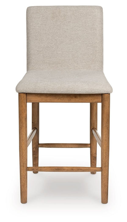 Isanti - Upholstered Barstool (Set of 2) - Light Brown