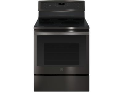 GE PROFILE 30 Inch Freestanding Electric Range Black Stainless Steel