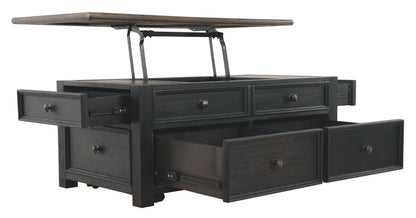 Tyler Creek - Grayish Brown / Black - Lift Top Cocktail Table