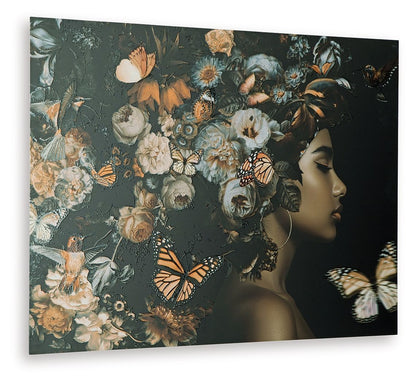 Valfer - Orange / Black / White - Wall Art