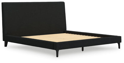 Cadmori - Upholstered Bed With Roll Slats