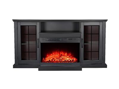 VITARA 59" TV Stand w/ Fireplace Black