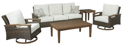Paradise Trail - Medium Brown - Sofa with Cushion