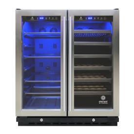 VINOTEMP 101 Can/33 Bottle Wine and Beverage Center Steel