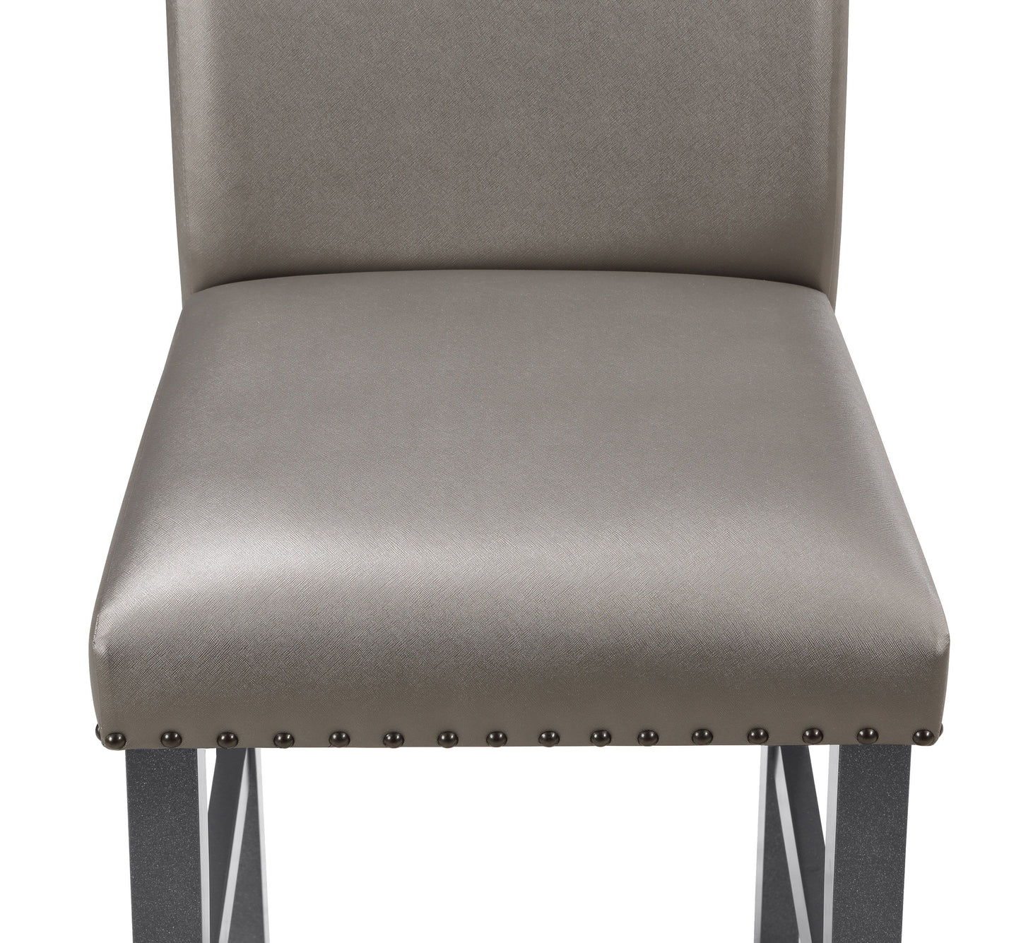Bankston - Counter Height Chair With Nailhead (Set of 2) - Zinc
