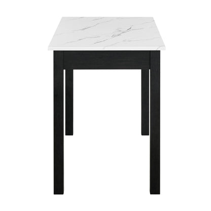Rylee - Faux Marble Desk - Black / White
