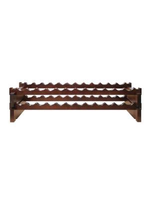 VINOTEMP 24 Bottle Modular Wine Rack Stained