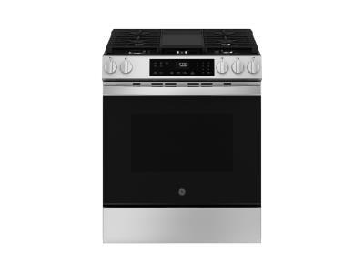 GE 30Inch Slide-In Gas Range Stainless Steel