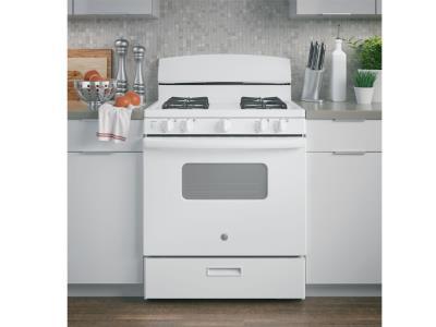 GE 30 Inch Freestanding Gas Range White