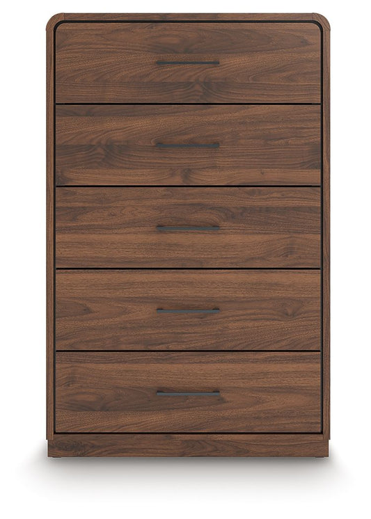 Fortlorn - Walnut Brown - Five Drawer Chest