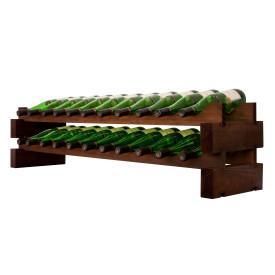 VINOTEMP 22 Bottle Modular Wine Rack Stained