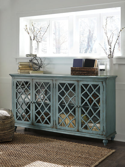 Mirimyn - Accent Cabinet - Vintage Finish - Antique Teal