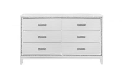 GLOBAL Lily 6 Drawer Dresser White
