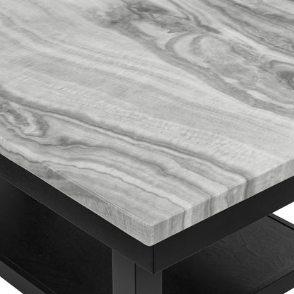 Marbel - Faux Marble Counter Height Set