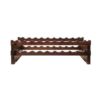 VINOTEMP 18 Bottle Modular Wine Rack Stained