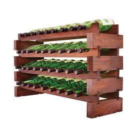 VINOTEMP 36 Bottle Modular Wine Rack Stained