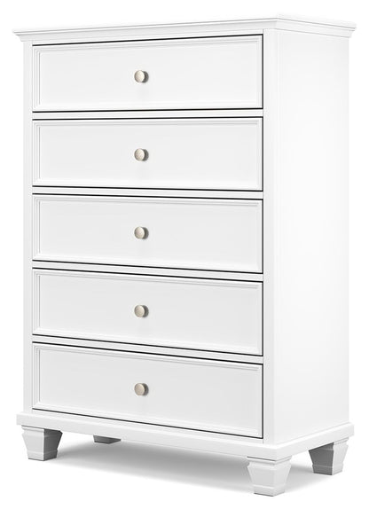 Fortman - Five Drawer Chest - White