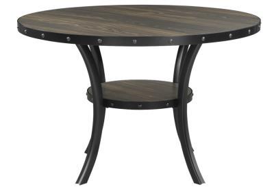 GLOBAL Round Dining Table Dark Brown
