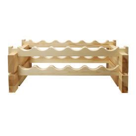 VINOTEMP 12 Bottle Modular Wine Rack Natural