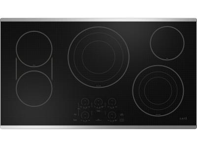 GE CAFE 36 Inch Smooth Electric Cooktop Stainless Steel
