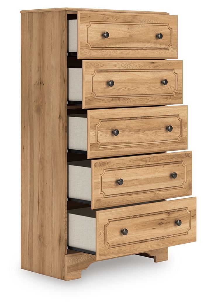 Aleaport - Warm Brown - Five Drawer Chest