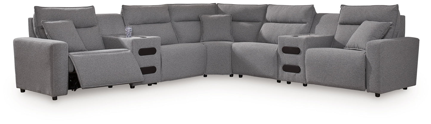 Modmax II - Reclining Sectional - Salt And Pepper