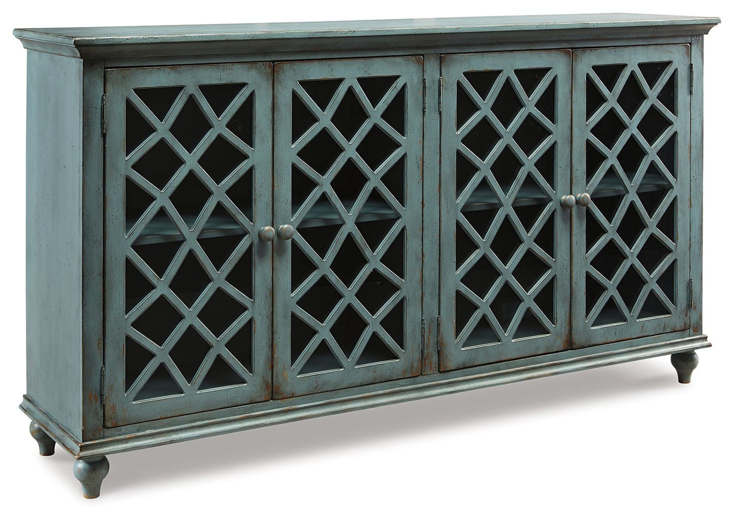 Mirimyn - Accent Cabinet - Vintage Finish - Antique Teal