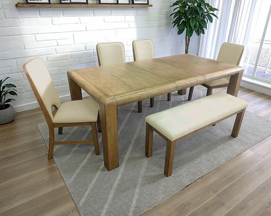 Cockrell - Dining Table ( With 18" Leaf) - Light Brown