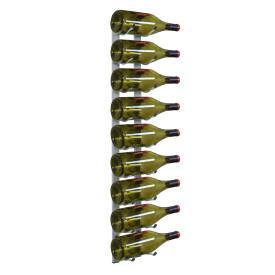 VINOTEMP 9 Bottle Metal Wine Rack Stainless Steel