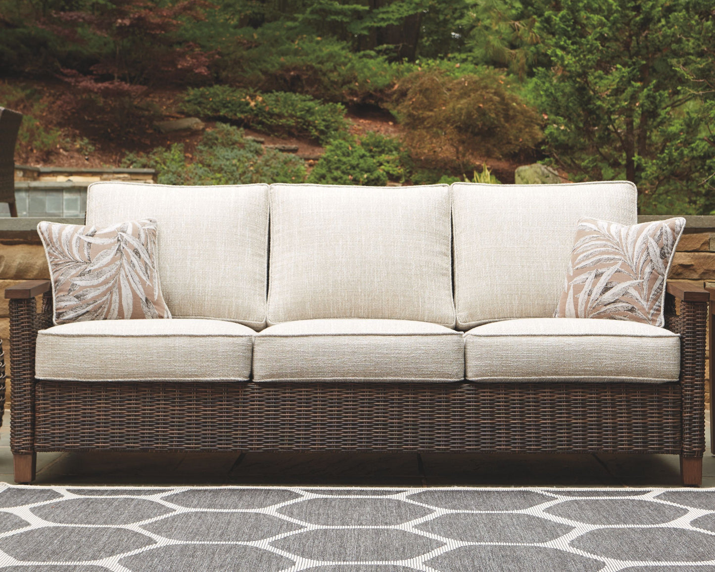 Paradise Trail - Medium Brown - Sofa with Cushion