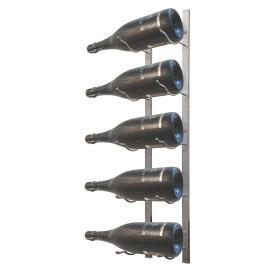 VINOTEMP 5 Bottle Magnum Metal Wine Rack Stainless Steel