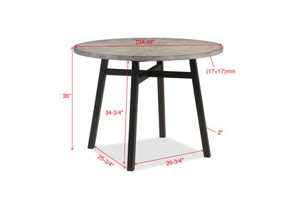 Mathis - 5 Piece Counter Dining Room Set - Black / Gray