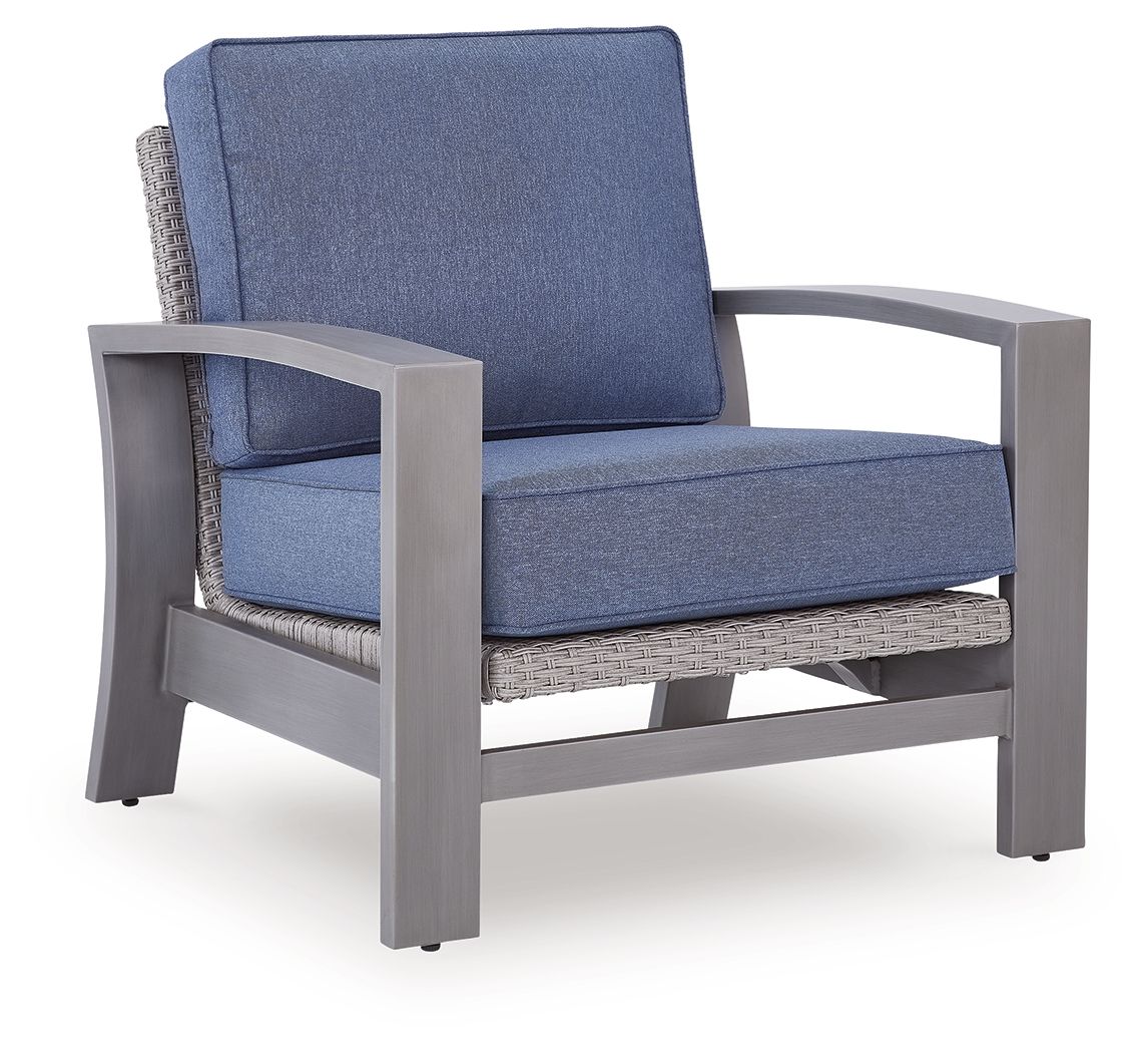 Half Moon Beach - Spring Lounge Chair - Blue / Gray